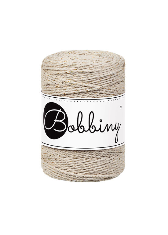 Makramē virve 3PLY - Golden Beige